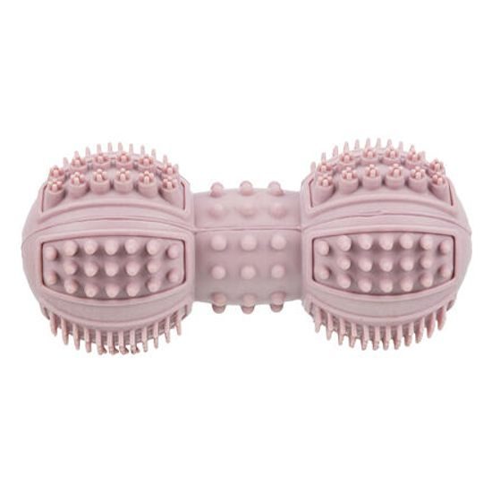 Trixie JUNIOR činka přírodní tvrdá guma 9cm mátová starorůžová