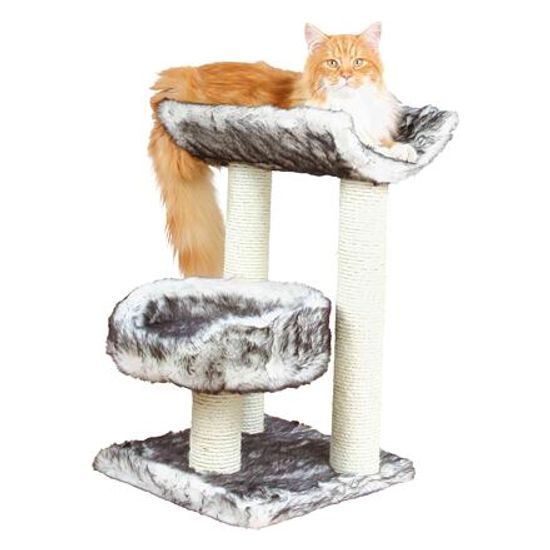 Trixie Škrábadlo ISABA s pelíškem,dlouhý plyš 62cm černo-bílé