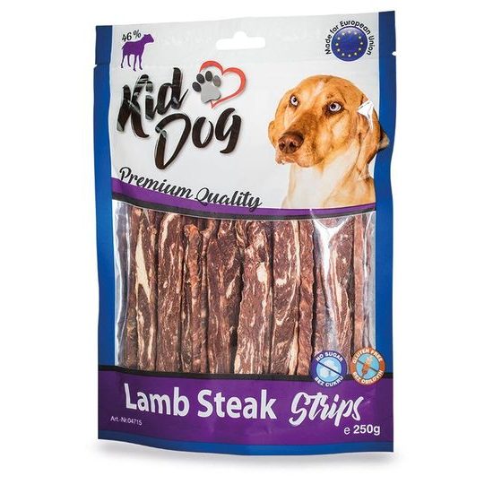KidDog jehněčí steak v proužku 12/0,8 cm 250 g