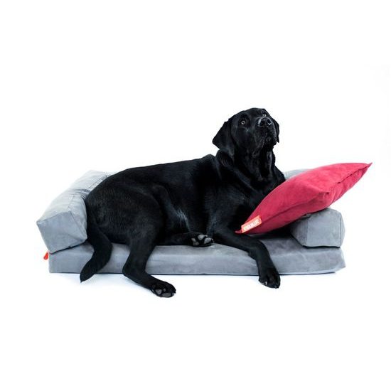 Aminela pelíšek s okrajem 100x70cm Half and Half šedá/šedá