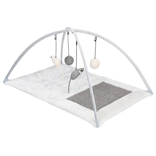 Trixie Hřiště škrabací podložka s hračkou na pružině 60x33x42cm