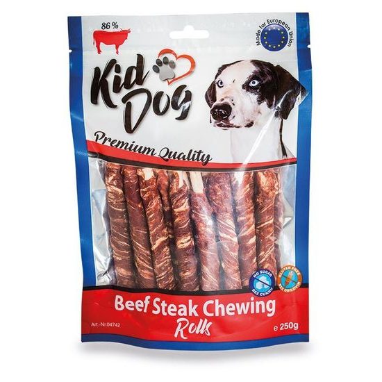 KidDog hovězí steak na buvolí tyčince 8 mm/12 cm 250 g