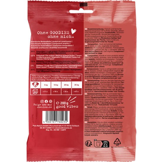 Chewies Goodies s hovězím 200 g