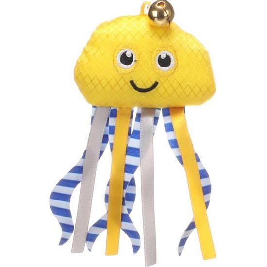 Flamingo Hračka cat plyš Strellow chobotnice žlutá