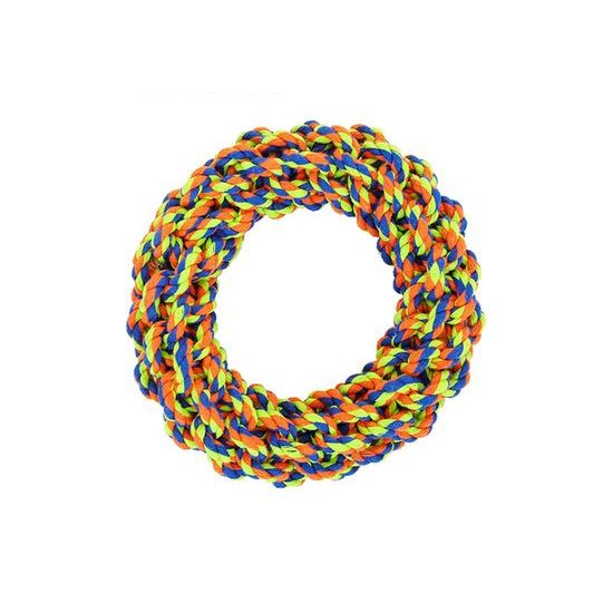 Reedog přetahovadlo kruh žlutý pletená hračka 19 cm