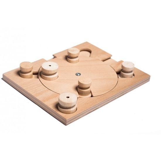 My Intelligent Pets Dřevěný hlavolam Playground - Modul 3B (pouze deska bez kloboučků a válečků)