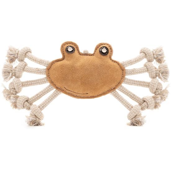 Wooffee kožená hračka Krab s provazy