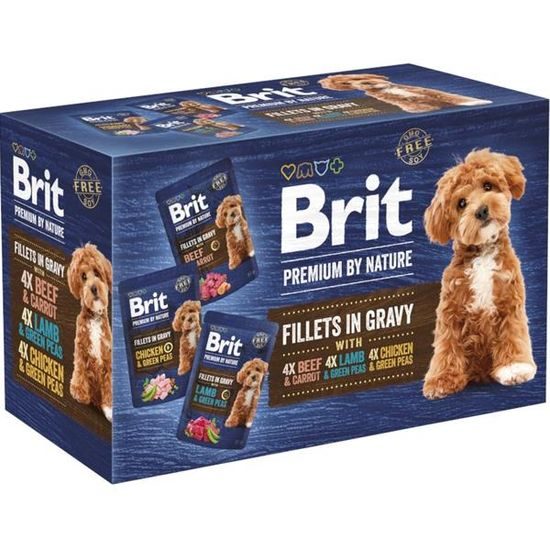 Brit Premium by Nature Dog Fillets in Gravy Multipack (12x85g)