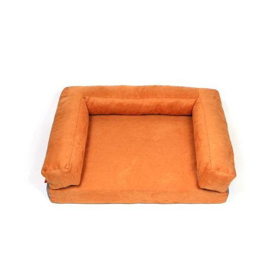 Aminela pelíšek s okrajem 100x70cm Half and Half oranžová/šedá