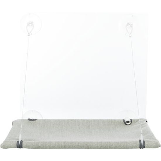 Trixie Odpočívadlo k připevnění na okno velur 50x30cm šedá