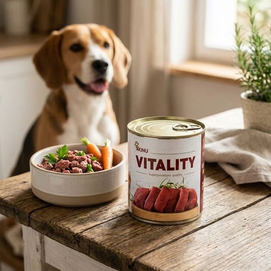 Akinu VITALITY hovězí jemně krájené pro psy 200 g