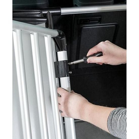 Trixie Univerzální zadní mřížka/mění kufr v přepravku 94-14x69x53cm světlešedá/stříbrná