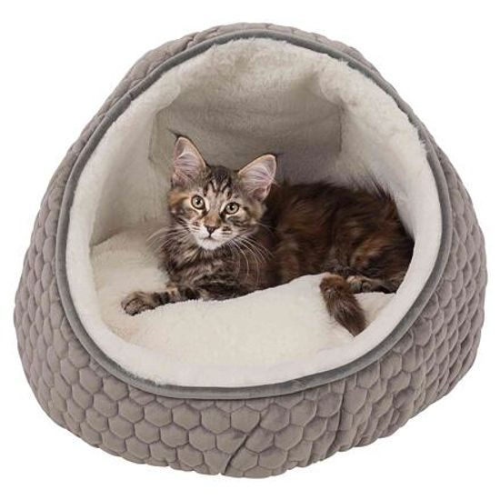 Trixie Plyšová jeskyně Livia 45x33cm tmavošedá/krémová