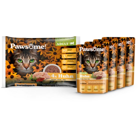 Pawsome! Adult s kuřecím masem Multipack 4x85 g
