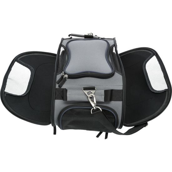 Trixie Transportní taška WINGS do letadla 28x23x46cm šedá/modrá (max 20kg)