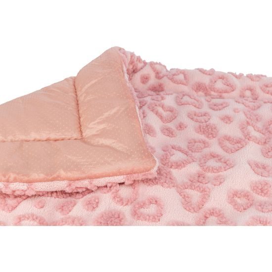 Trixie Podložka na ležení HEARTS 90 x 70 cm růžová - LIMITOVANÁ NABÍDKA