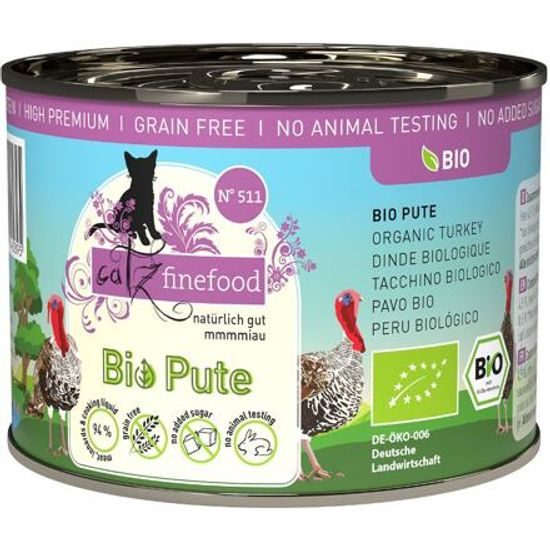 Catz finefood Konzerva CF Bio No.511 s krůtím masem 200 g