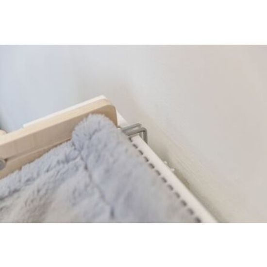 Trixie Hammock lehátko pro kočky do 12 kg 47x24x38cm dřevo/plyš šedá