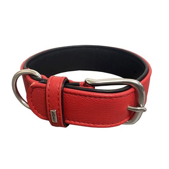 BAFPET Kožený obojek EXCLUSIVE červená