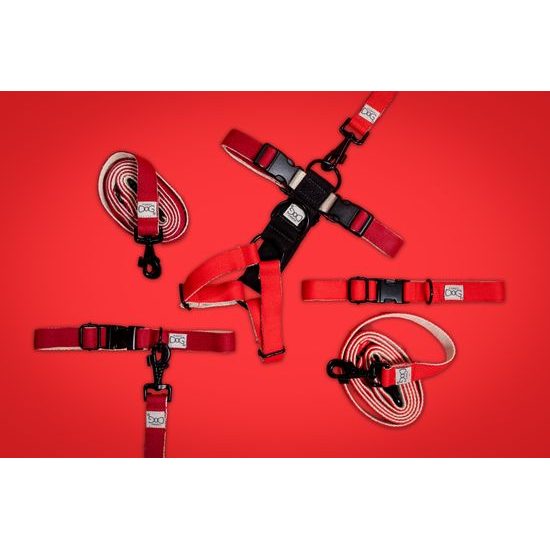 FUNKY DOG Konopné vodítko pro psa 1,7 m bordó