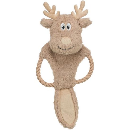 TRIXIE Xmas Reindeer vánoční plyšový sob na laně 47 cm