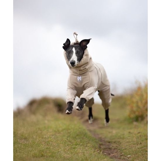 Non-stop dogwear Celotělová mikina Trail quest fleece overall dog jacket béžová