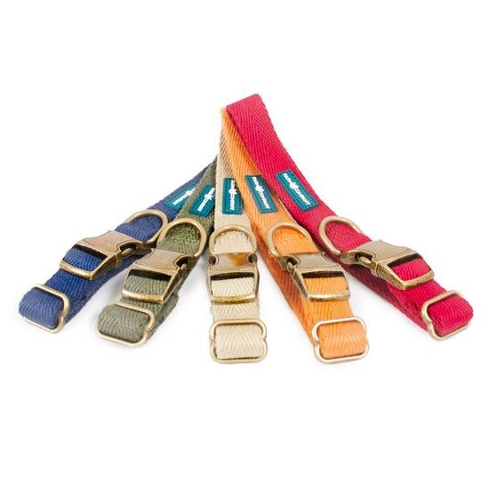 Farm Company ekologicky šetrný obojek pro psy ze sojových vláken 2cm/33-50cm oranžová