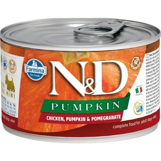 N&D PUMPKIN Dog konzerva Chicken, Pumpkin & Pomegranate Mini 140 g