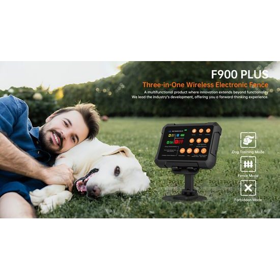 Patpet Výcvikový obojek a bezdrátový ohradník F900 PLUS