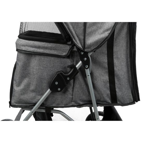 Trixie Kočárek pro psy BUGGY rychlosklápěcí 47x100x80cm nosnost do 15 kg šedá