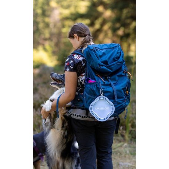 Amarago silikonová skládací miska 1000ml modrá