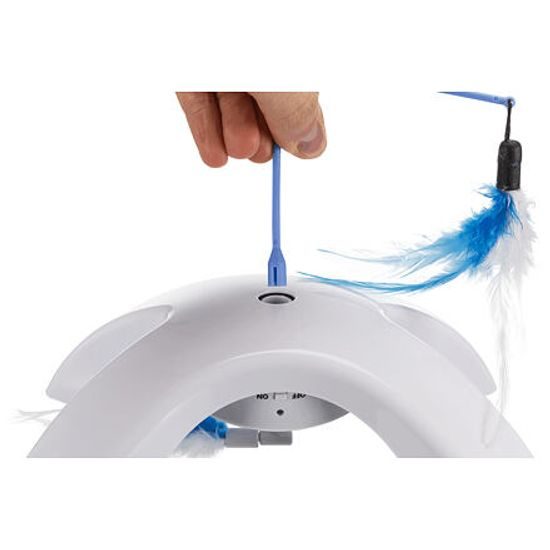 Trixie Feather Twister plastová hračka s pohyblivými peříčky 23x15x18cm