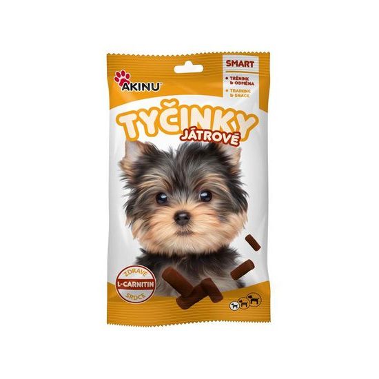 Akinu Játrové tyčinky s L-carnitinem pamlsek pro psy 60 g