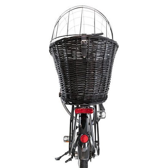 Trixie Přepravní proutěný koš na zadní nosič kola černý 35x49x55cm (max 8kg)