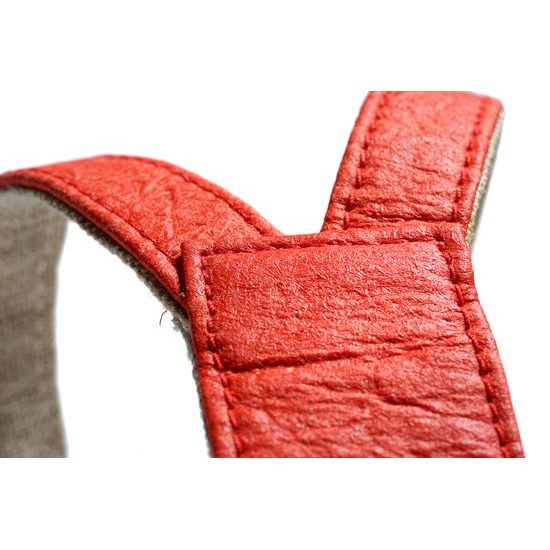 FUNKY DOG Červený Piñatex postroj