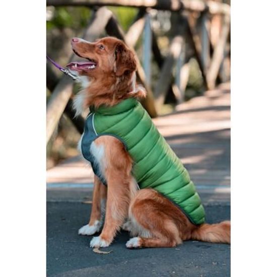 Red Dingo Puffer Jacket Zelená / Limetková velikost bundy 35 cm