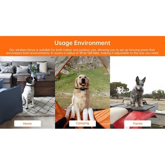 Patpet Výcvikový obojek a bezdrátový ohradník F900 PLUS