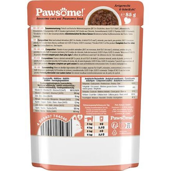Pawsome! Senior s telecím masem 85 g