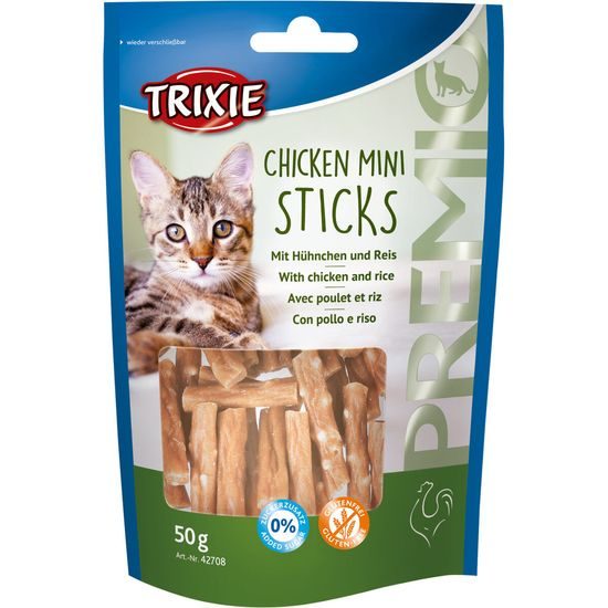 Trixie Premio MINI STICKS mini tyčinky kuřecí s rýží 50 g