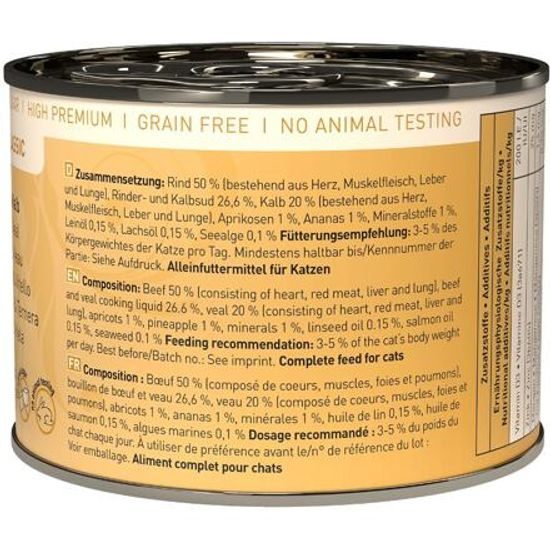 Catz finefood Konzerva CF No.7 s hovězím a telecím masem 200g