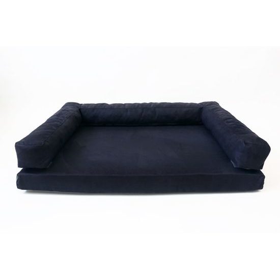 Aminela pelíšek s okrajem 120x80cm Half and Half černá/šedá