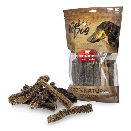 KidDog 100% Natural Snack hovězí žaludek (dršťky) 12 cm/ 400 g