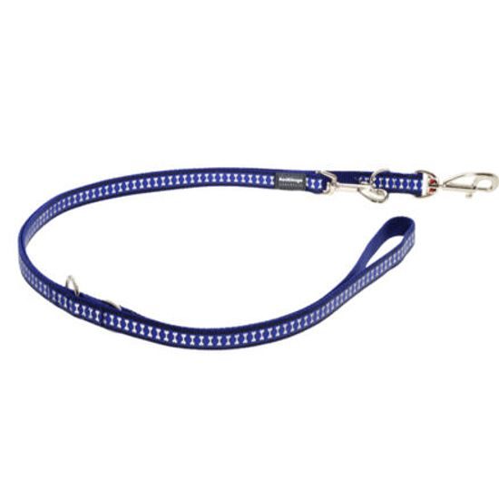 Red Dingo Vodítko přepínací 12 mm x 2 m Bones Rfx Tmavě Modrá