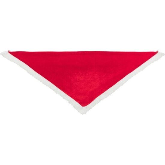Trixie Xmas NECKERCHIEF - vánoční sametový šátek, 75 cm, červená