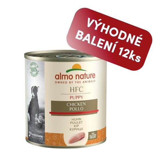Almo Nature HFC Natural Dogs kuřecí pro štěňata 280g výhodné balení 12ks