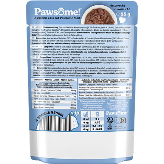 Pawsome! Adult light s lososem 85 g