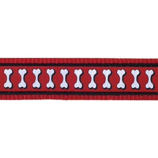 Red Dingo Vodítko přepínací 25 mm x 2 m Bones Rfx Červená