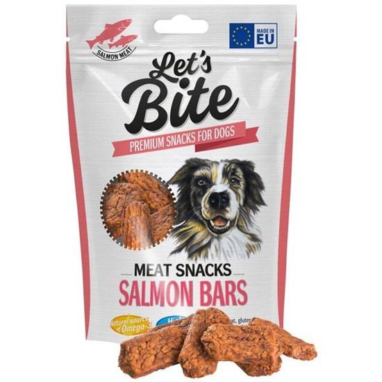 Brit Dog Let’s Bite Meat Snacks Salmon Bars 80 g