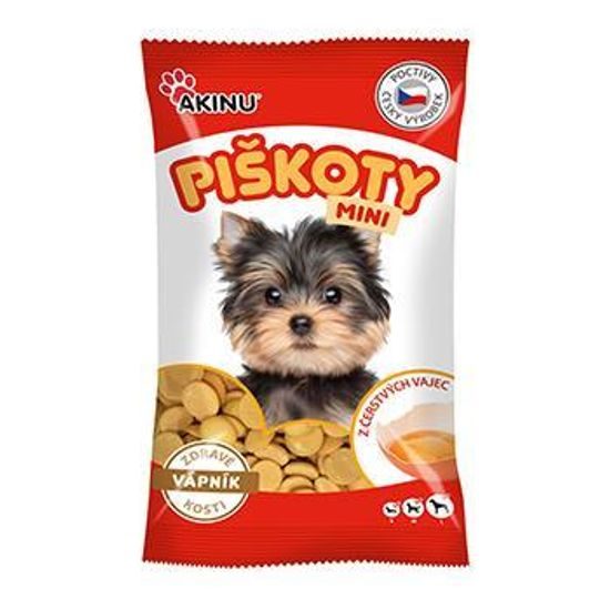 Akinu Mini piškoty s vápníkem pamlsek pro psy 120 g