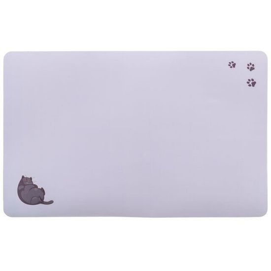 Trixie Prostírání pro kočky Fat Cat s tlapkami 44 x 28 cm šedá